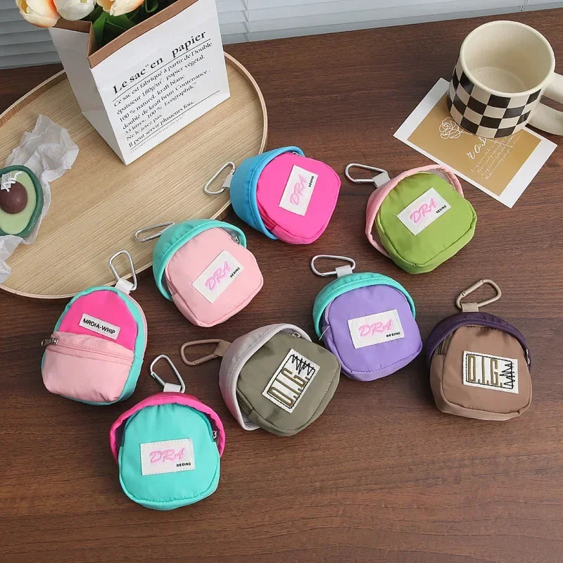 Kawaii Mini Purse Coin Pouch Earphone Key Storage Bag Book Bag Pendant Children's Macaron Cute Wallet Zipper Coin Purse Kids