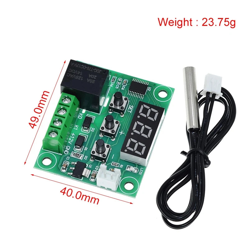 W1209 TZT DC 12V heat cool temp thermostat temperature control switch temperature controller thermometer thermo controller