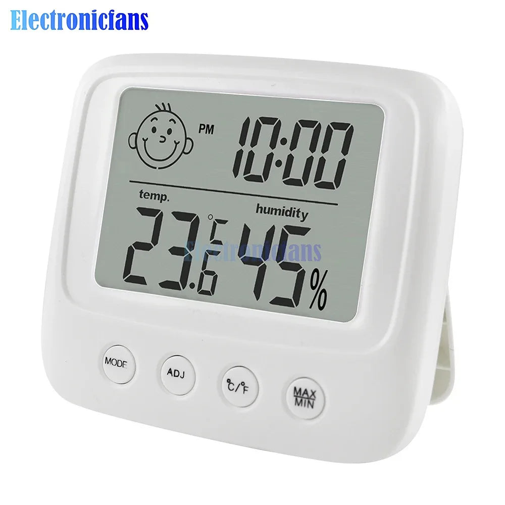 smiley face model thermo-hygrometer LCD Digital Display Temperature and Humidity home