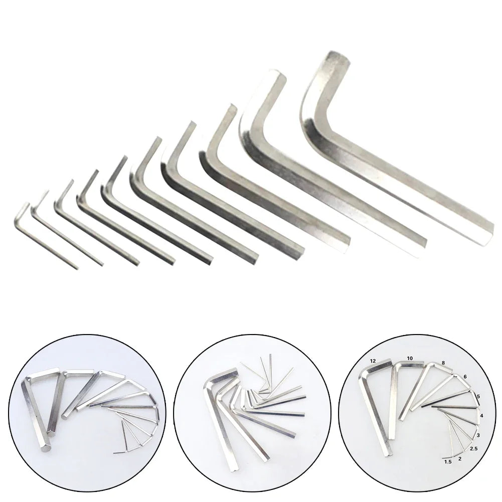 L-Type Hex Wrench Hexagon Metric Nickel Wrench Key Wrench Steel Wrench Repair For Hand Tool Wrenches Accessory