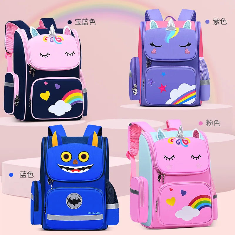 Horse Kids Backpack Waterproof Rainbow Eyes School Bag for Girls Teen Travel Outdoor Camping Picnic Bookbag Children