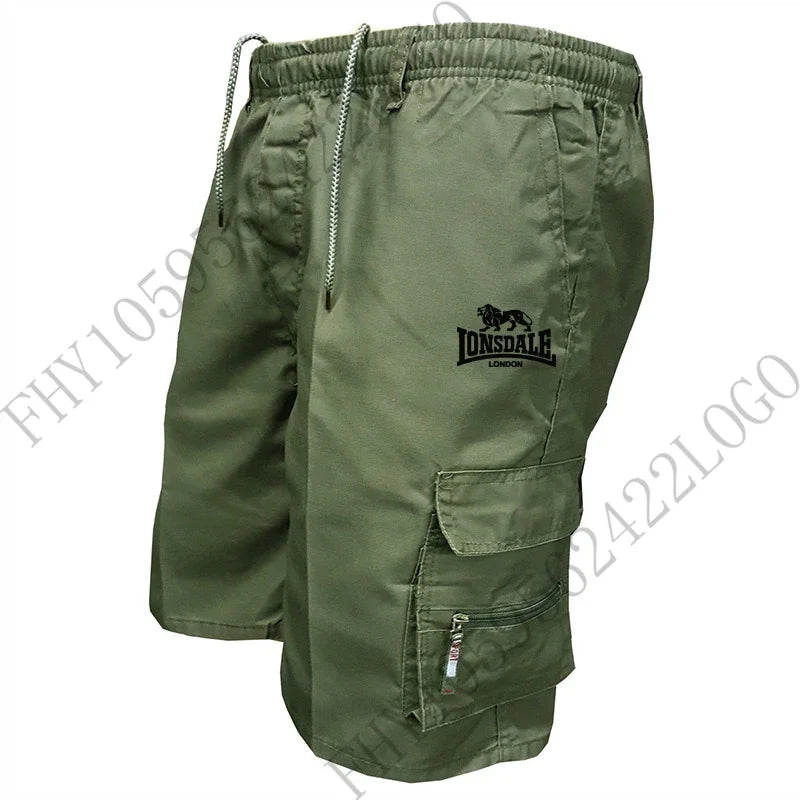 Summer new 2025 Fashion Military Pocket Shorts Jogging Camo casual sports shorts, men's hiking cargo shorts,