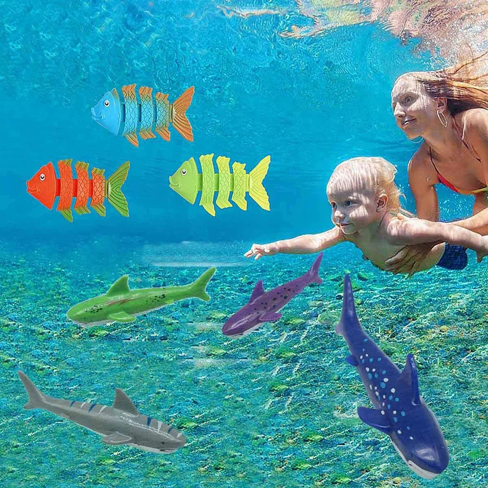 Summer Diving Toys Torpedos Octopus Diving Fish Ring Swimming Pool Water Games Training Gift Set Toys For kids