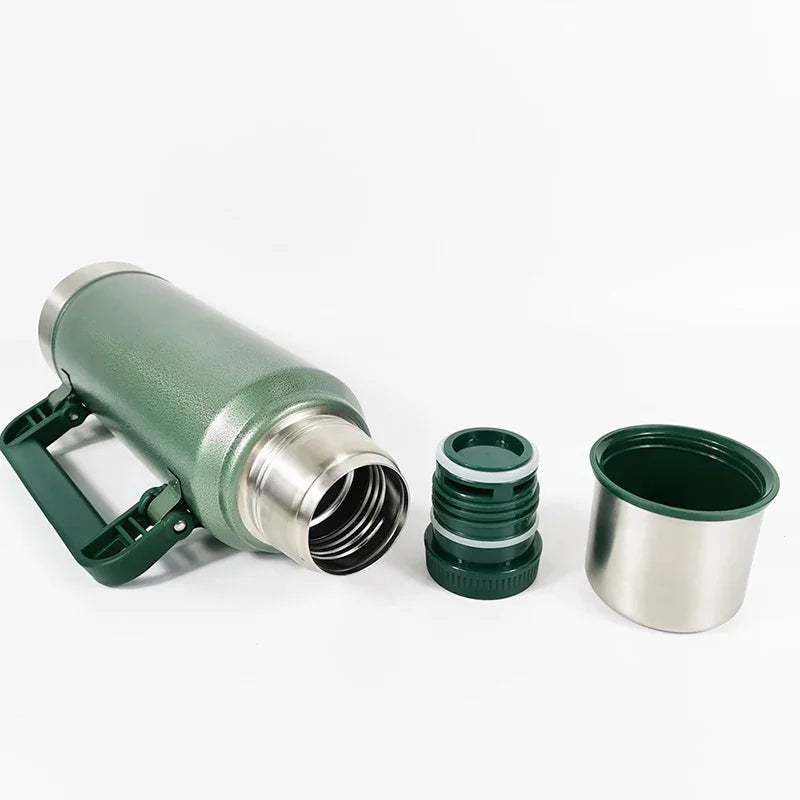 Large Capacity Stainless Steel Thermos Portable Vacuum Flask Insulated Tumbler With Handle Keep Cold Water Bottle Outdoors1/1.4L