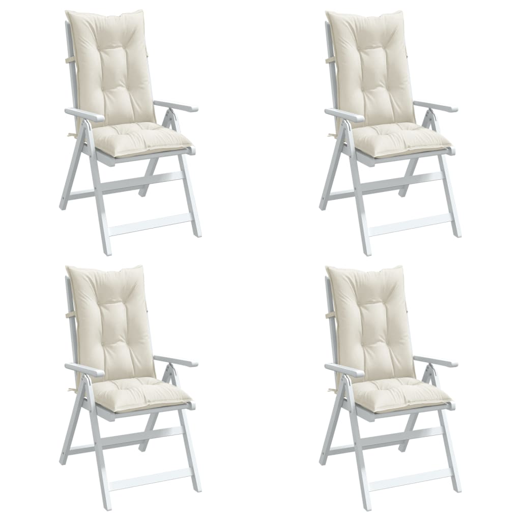 vidaXL Highback Chair Cushions Outdoor Seat Pad Garden Patio Furniture Fabric-11