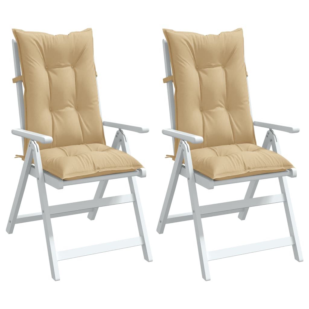 vidaXL Highback Chair Cushions Outdoor Seat Pad Garden Patio Furniture Fabric-8
