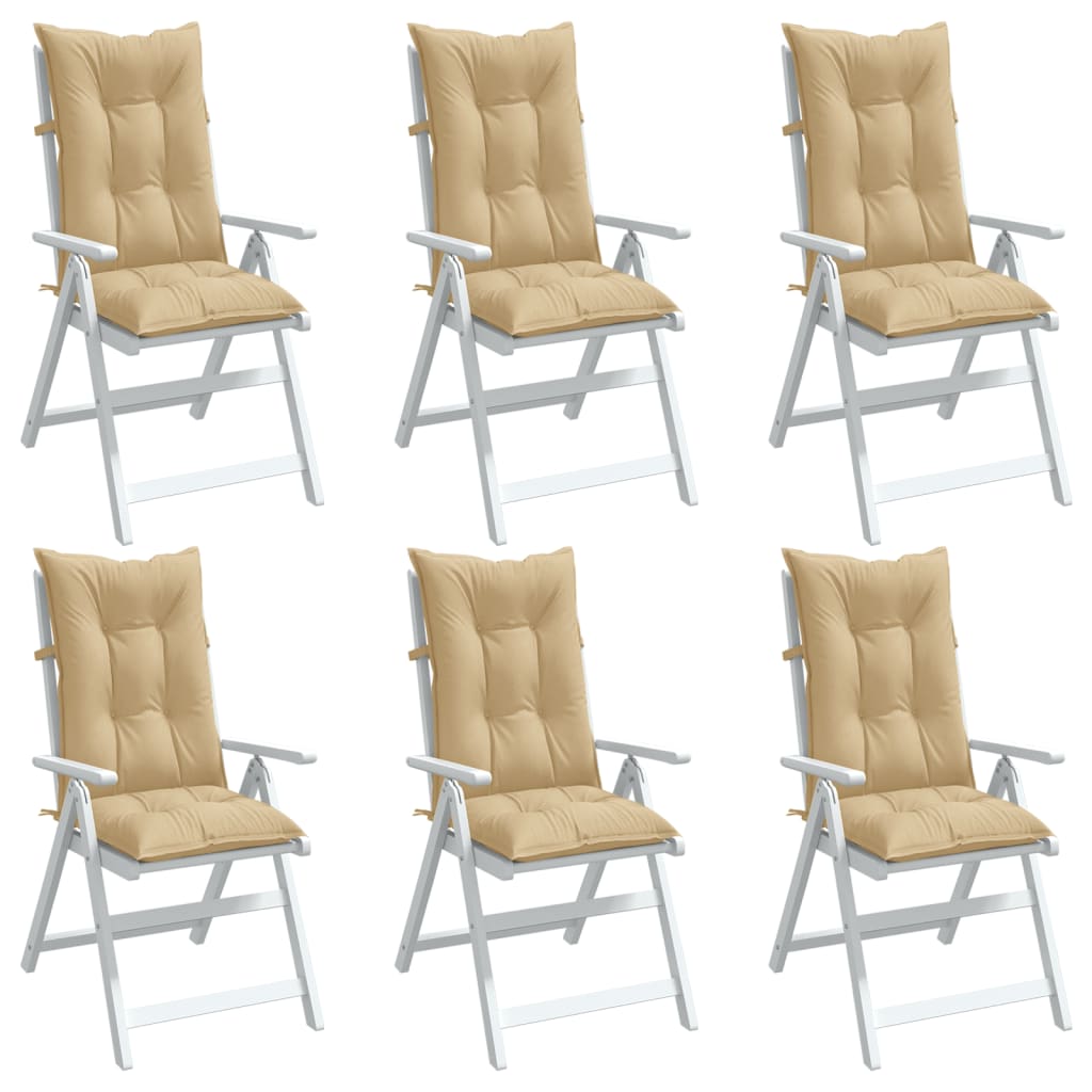 vidaXL Highback Chair Cushions Outdoor Seat Pad Garden Patio Furniture Fabric-9