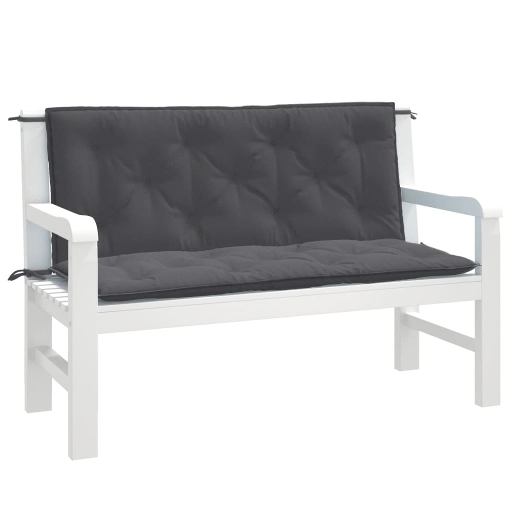 vidaXL Garden Bench Cushions Seat Pad Outdoor Patio Furniture 2 Pcs Fabric-7
