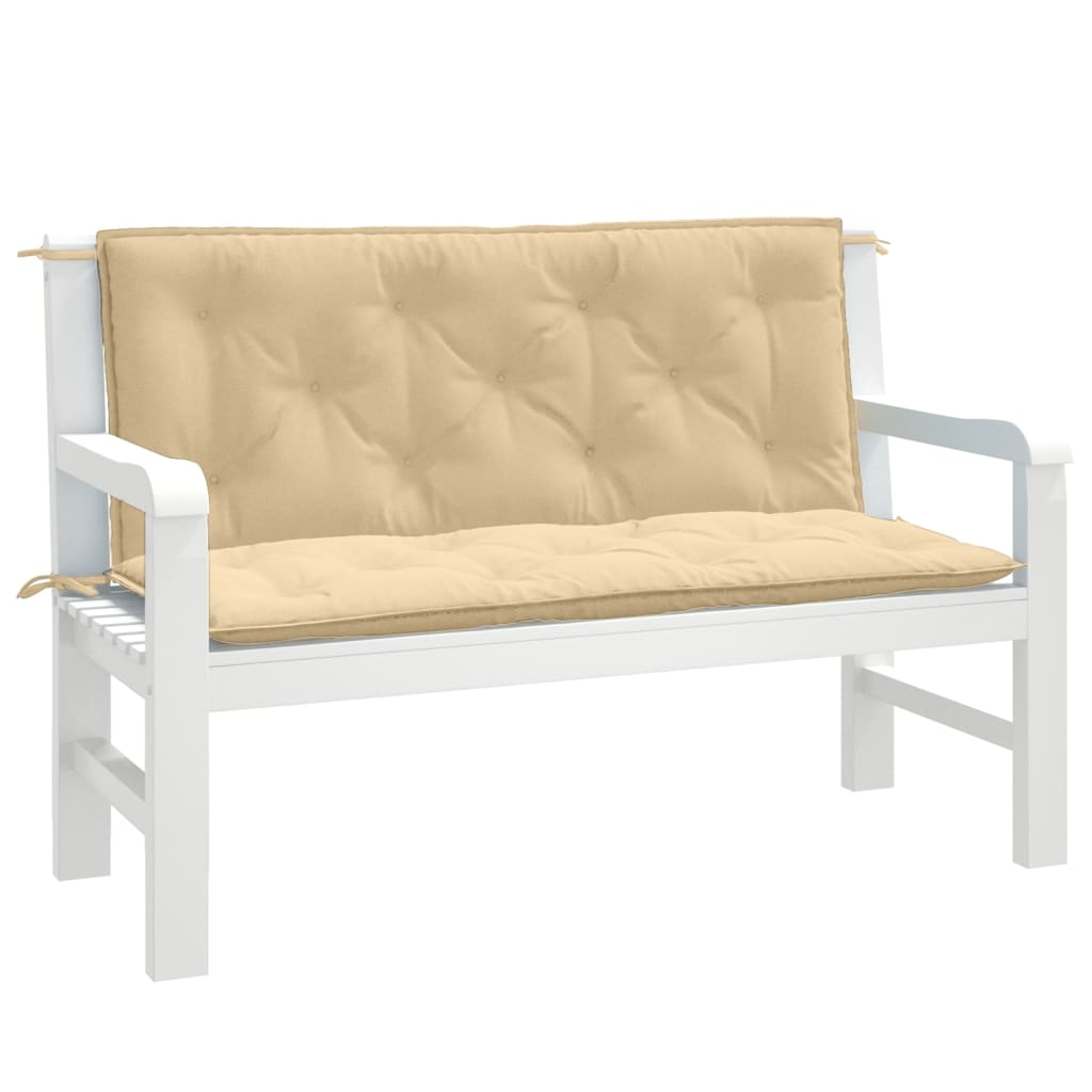 vidaXL Garden Bench Cushions Seat Pad Outdoor Patio Furniture 2 Pcs Fabric-9