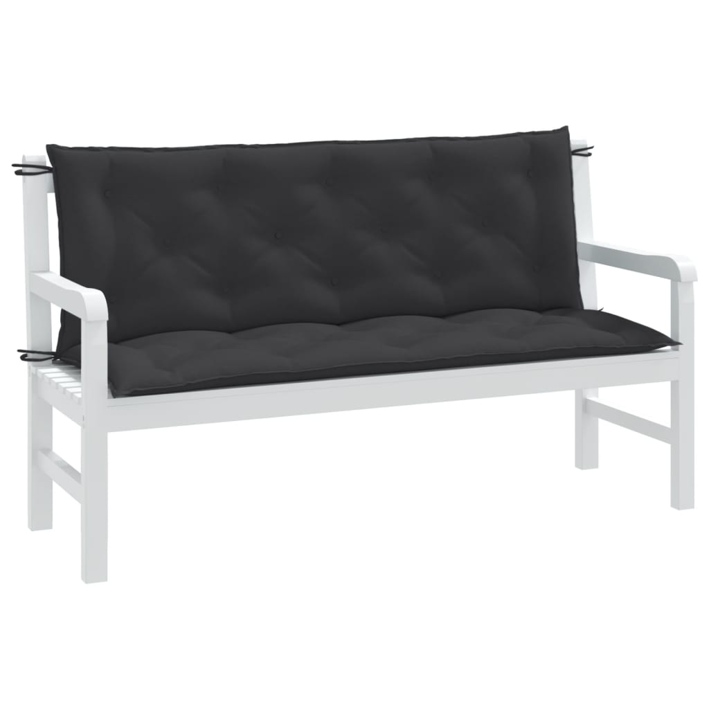 vidaXL Garden Bench Cushions Seat Pad Outdoor Patio Furniture 2 Pcs Fabric-5