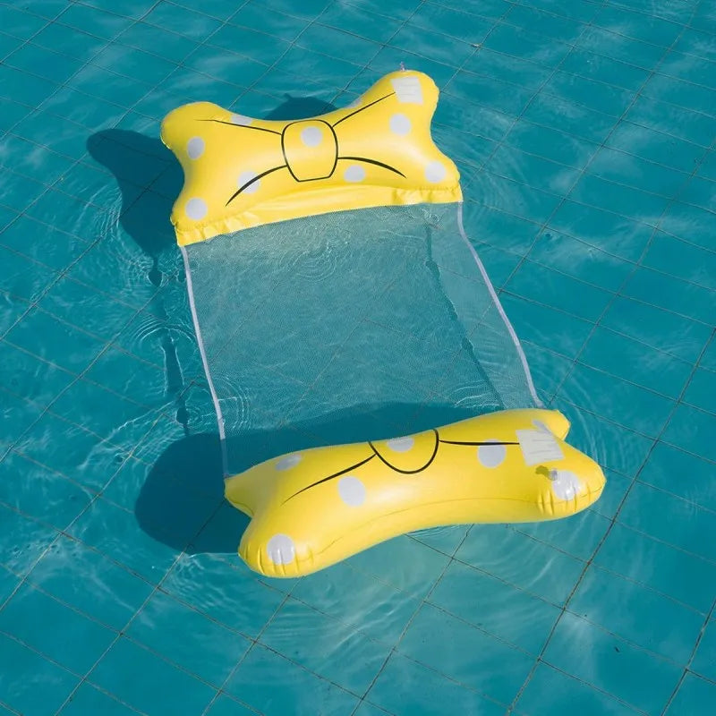 Water Hammock Recliner Inflatable Floating Mattress Swimming Ring Pool Party Toy Lounge Bed For Swimming