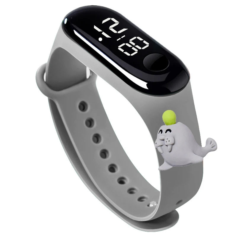 Fashion Sports Watch for Kids Children Waterproof Led Digital Watch Silicone Teen Boys Girls Cartoon Smart Touch Watch Toy