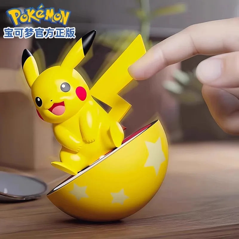 Original Pokemon Anime Figures Pikachu Gengar Sprigatito Sylveon Quaxly Fuecoco Tumbler Toys PVC Model Kawaii Collect Kid Dolls