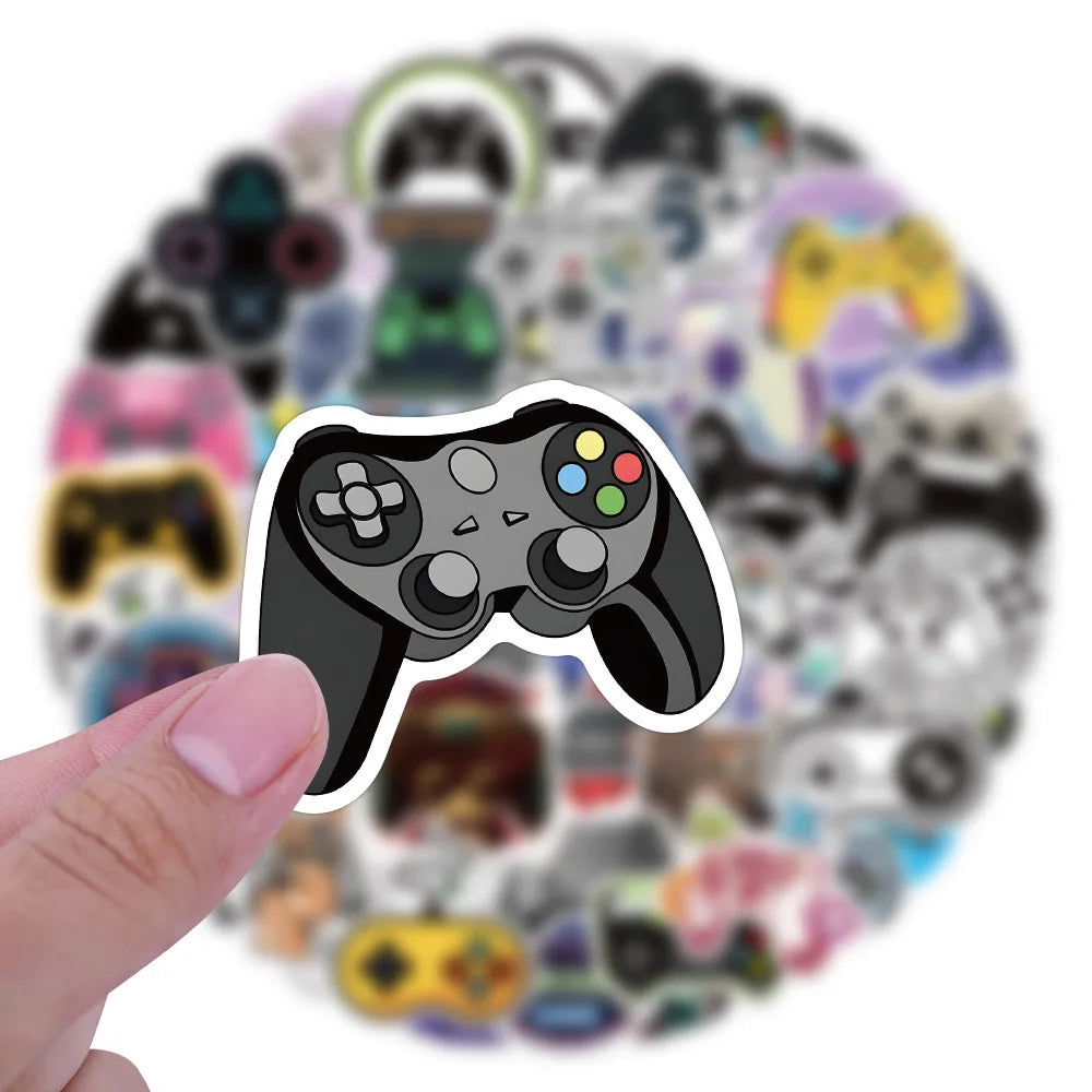 10/60/120PCS Colorful Gamepad Graffiti Stickers Kids Toys Cartoon Sticker Game Console DIY Decoration Laptop Guitar Bike Decals