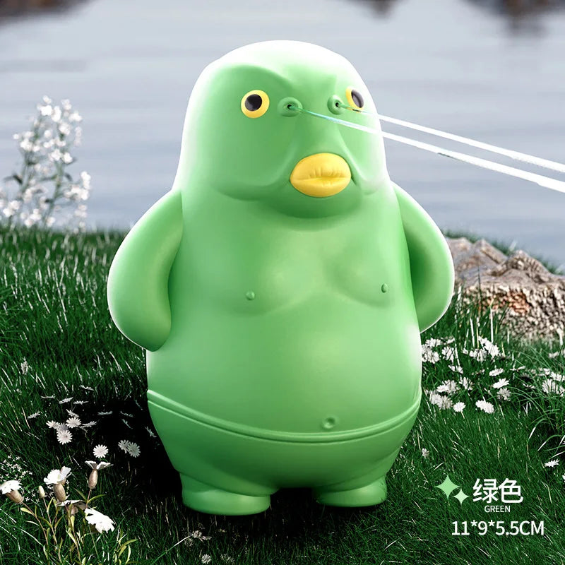 Cartoon water spray canned duck doll water gun toy bath outdoor water gun children water fight mini water gun