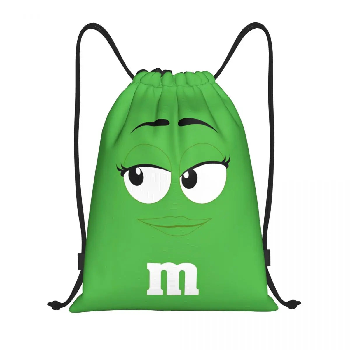 Candy M&M's Chocolate Meme Drawstring Backpack Sports Gym Sackpack String Bags for Hiking