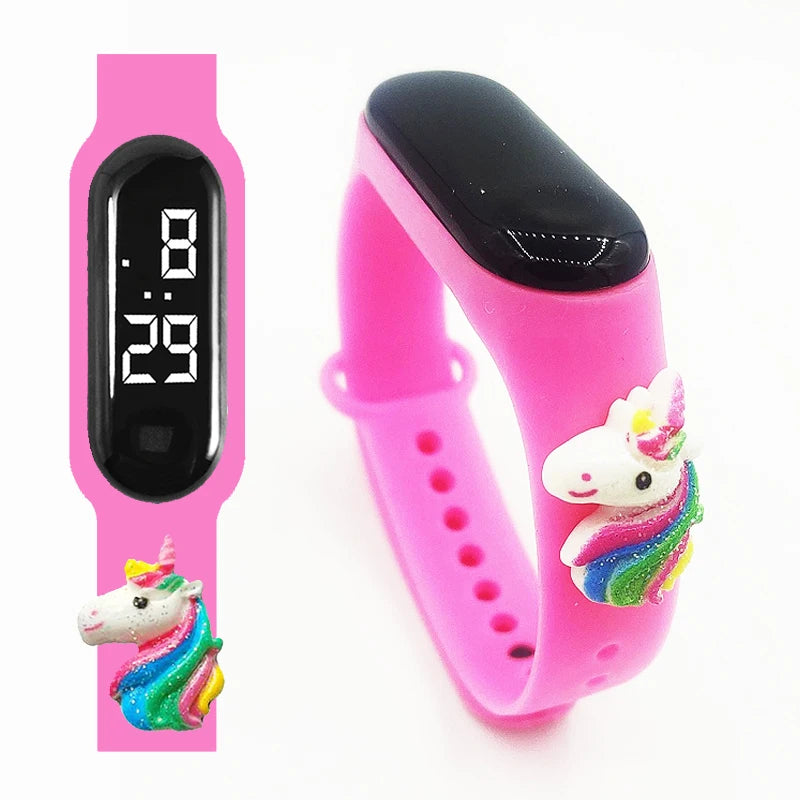 Fashion Sports Watch for Kids Children Waterproof Led Digital Watch Silicone Teen Boys Girls Cartoon Smart Touch Watch Toy