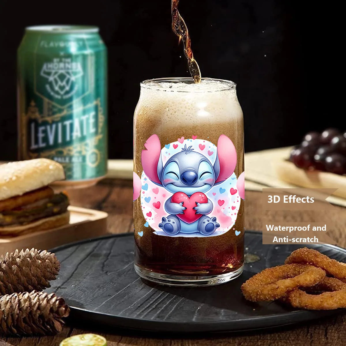 Disney Stitch Series Easy peel waterproof DIY Decals 3D transfers uvdtf crystal stickers 16oz uv dtf tumbler cup wraps sticker