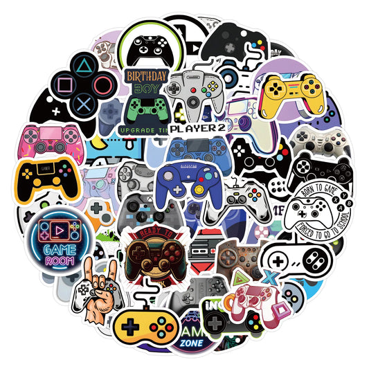 10/60/120PCS Colorful Gamepad Graffiti Stickers Kids Toys Cartoon Sticker Game Console DIY Decoration Laptop Guitar Bike Decals