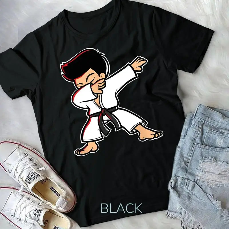 Karate Taekwondo Dabbing Boy Funny Dab Gift Unisex T shirt
