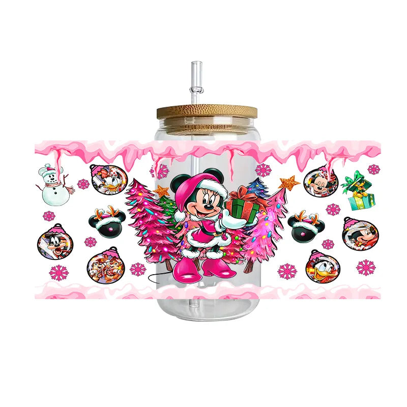 Disney Mickey Mouse Easy peel waterproof DIY Decals 3D transfers uvdtf crystal stickers 16oz uv dtf tumbler cup wraps sticker