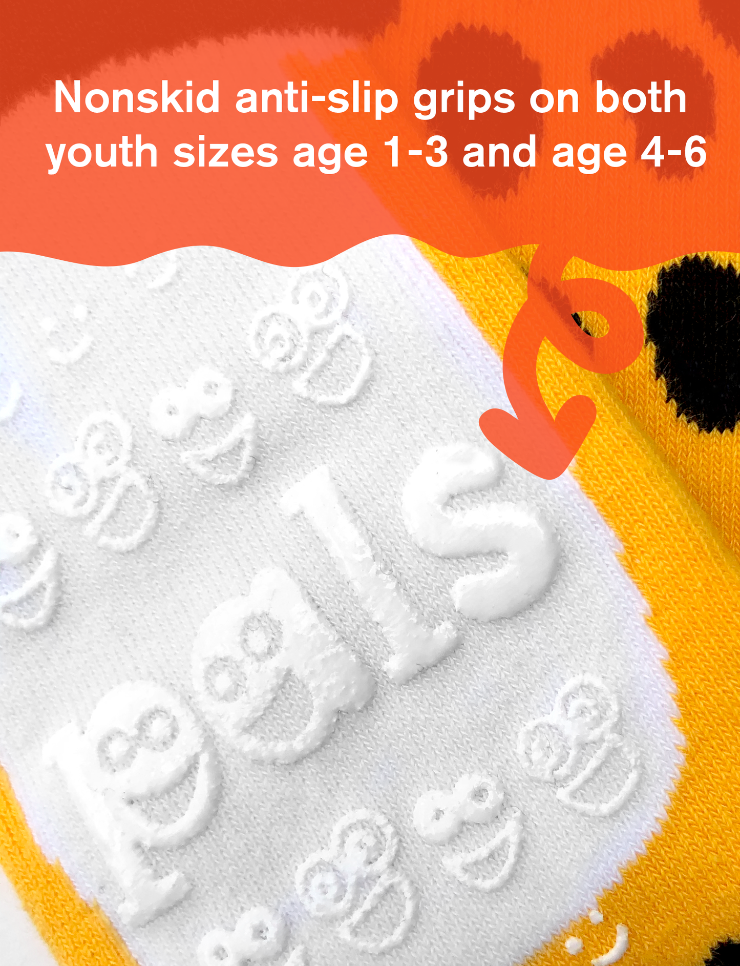 KIDS SLOTH & CHEETAH NO SLIP SOCKS-3