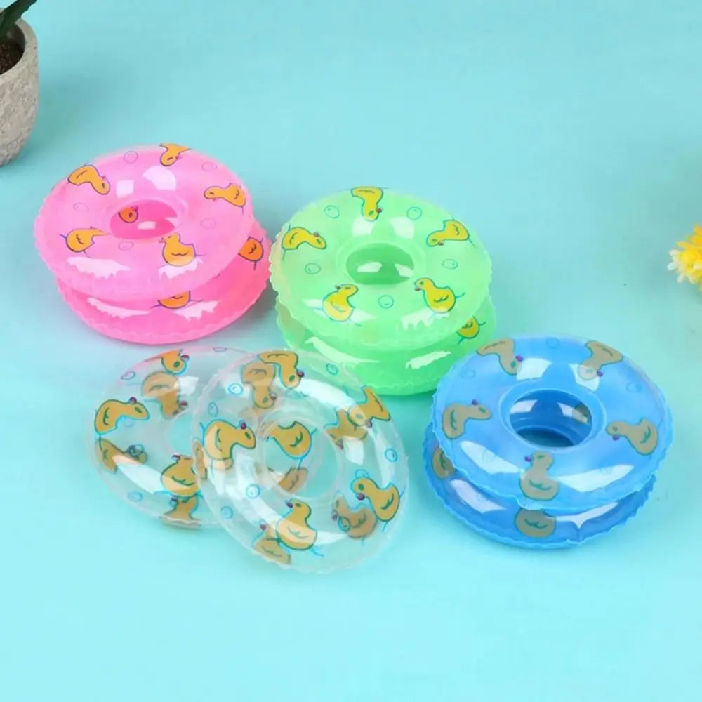 PVC Dollhouse Miniature Swimming Ring Dolls Accessories Inflatable Mini Rings Swimming Toy Handmade DIY