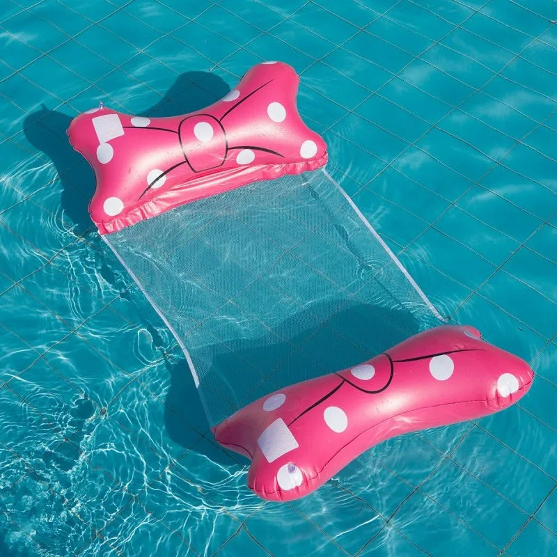 Water Hammock Recliner Inflatable Floating Mattress Swimming Ring Pool Party Toy Lounge Bed For Swimming