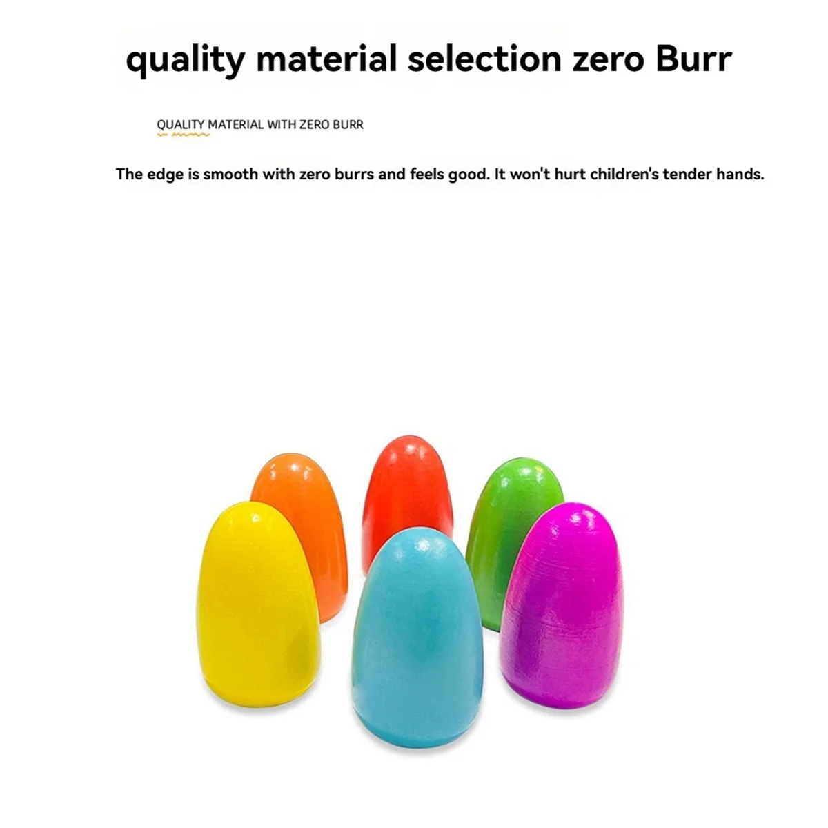 A72Z Wooden Egg Spoon Race Game Sets Balance Stick Relay Race for Kids Easter Eggs Hunt Outdoor Lawn Sports Teaching Tools