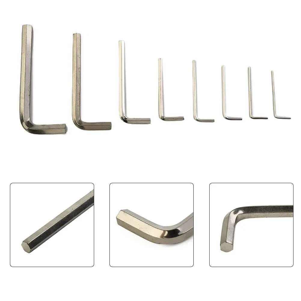 L-Type Hex Wrench Hexagon Metric Nickel Wrench Key Wrench Steel Wrench Repair For Hand Tool Wrenches Accessory