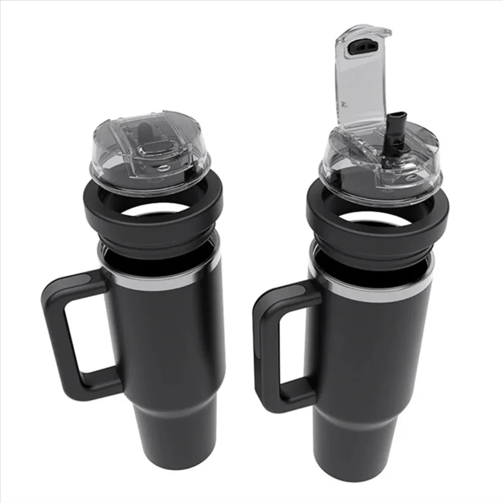 30oz Tumbler Flip Straw Lid Leakproof Concealed Straw Cup Replacement Cover Dust-proof Splash Resistant Cup Topper Lid Gym