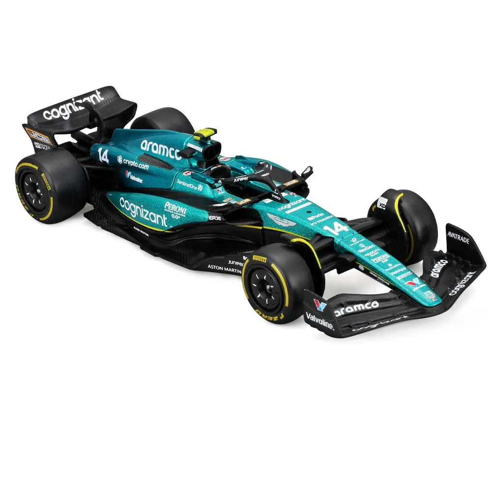 Bburago 1:43 2023 Aston Martin AMR23 F1 Formula Alloy Car Die Cast Vehicles Collectible Model Racing Toy
