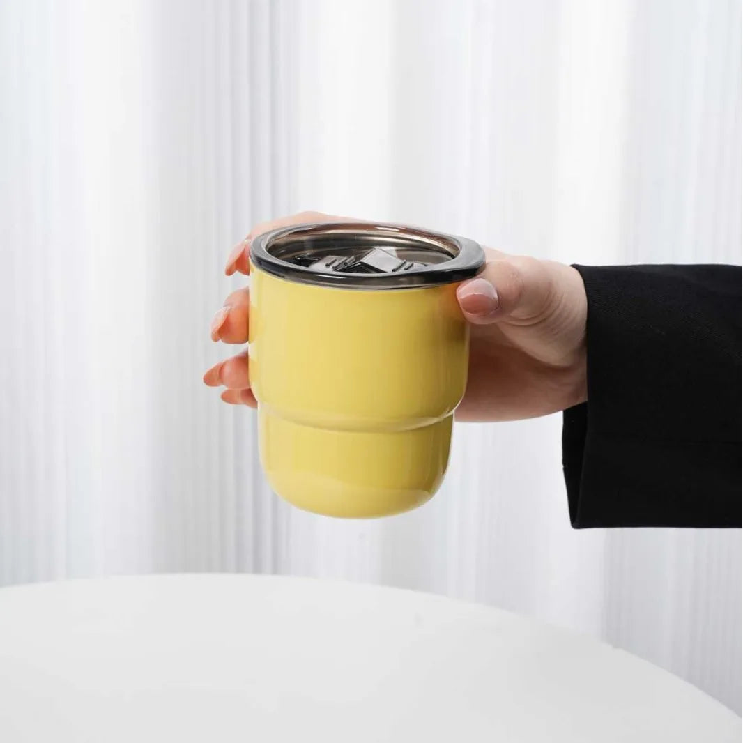 304 Stainless Steel Vacuum Tumbler, Portable Travel Mug for Hot & Cold Beverages - 255ml Travel, Coffee, Party Cup in 16 Colors