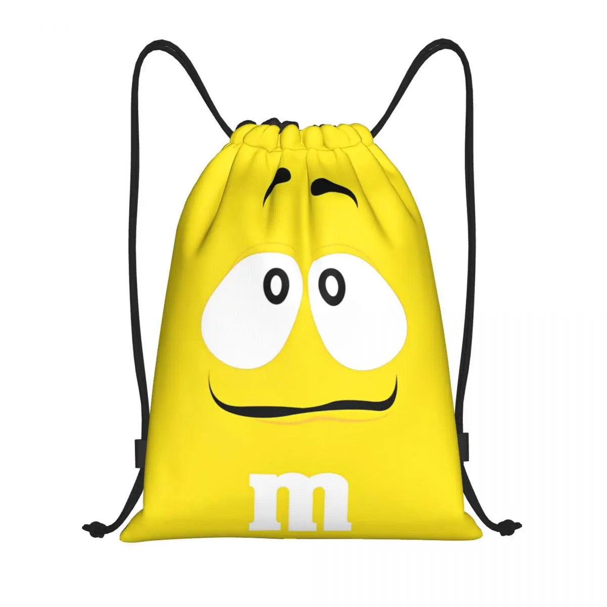 Candy M&M's Chocolate Meme Drawstring Backpack Sports Gym Sackpack String Bags for Hiking