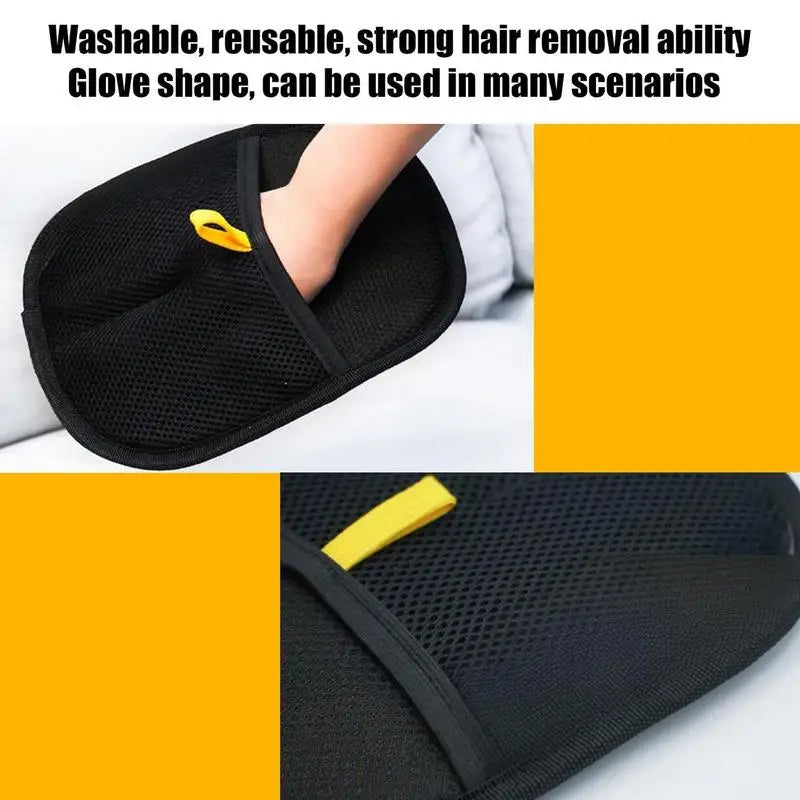 Grooming Gloves for Dogs Pet Hair Remover Gloves for Washing Double-Sided Static Removal Mitten for Pet Hair Reusable Gloves