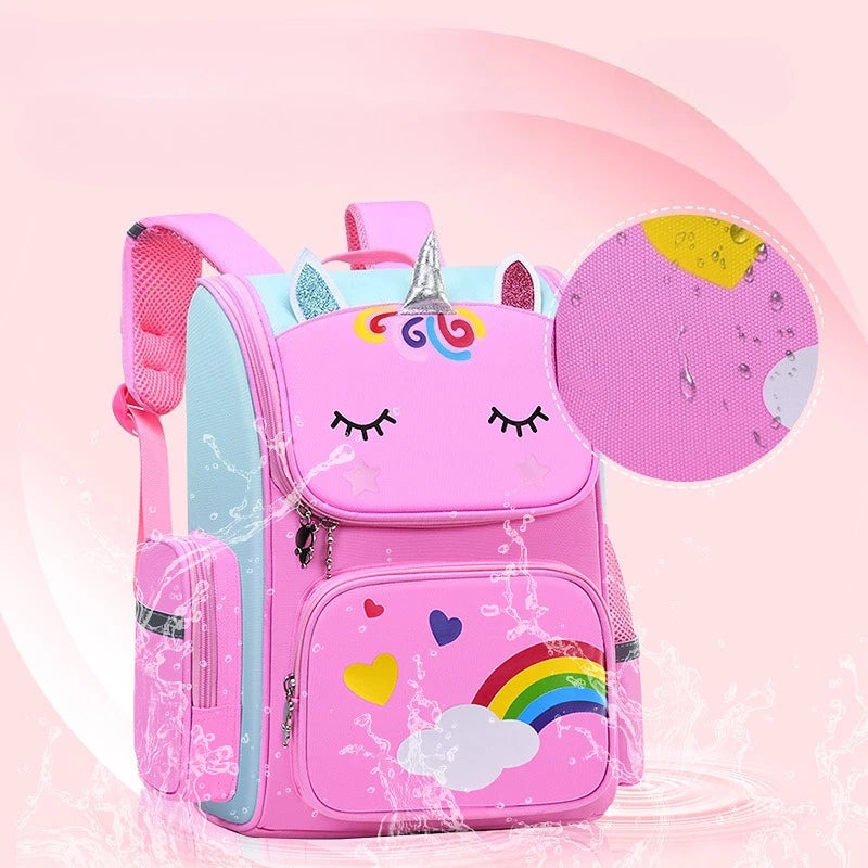 Horse Kids Backpack Waterproof Rainbow Eyes School Bag for Girls Teen Travel Outdoor Camping Picnic Bookbag Children