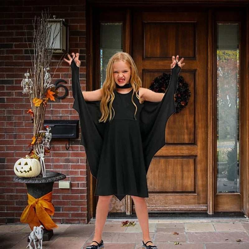 634C Children Cosplay Halloween Bat Cloaks Bat Cape Kids Costume Halloween Cape