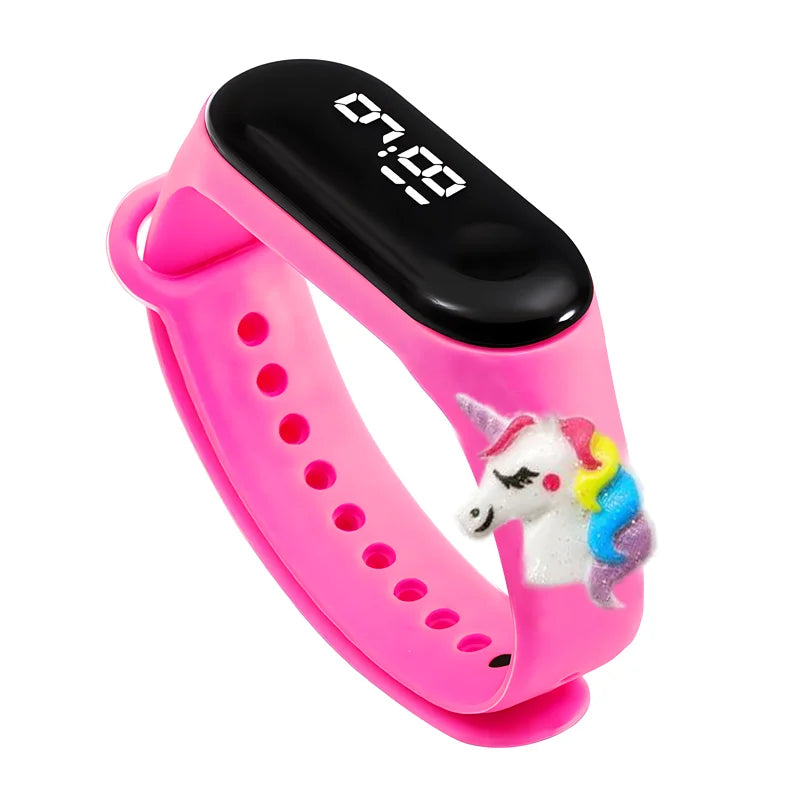 Fashion Sports Watch for Kids Children Waterproof Led Digital Watch Silicone Teen Boys Girls Cartoon Smart Touch Watch Toy