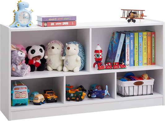 Toy Organizers and Storage, 5-Section Kids Bookshelf for Organizing Books Toys, School Classroom Wooden Storage Cabinet for Children'S Room, Playroom, Nursery-0
