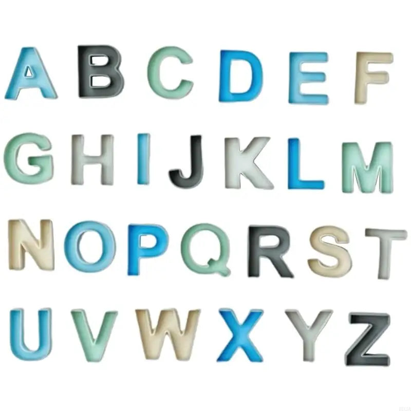 Soft Silicone Letters Blocks Bath Toy Set 26 Pieces For Children Over 3 Educational Play Preschool