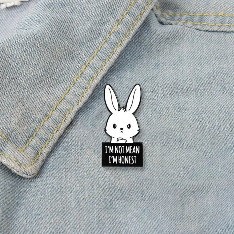Rabbits Park Enamel Pins Custom Book Scissors Bunny Cats Brooch Lapel Badge Bag Cartoon Animal Jewelry Gift for Kids Friends