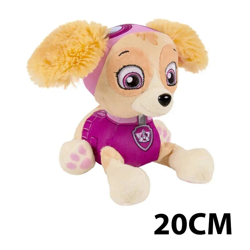 20Cm Cartoon Paw Patrol Plush Doll Chase Rock Animal Dog Cartoon Model Action Figures Movies Peripherals Children Christmas Gift