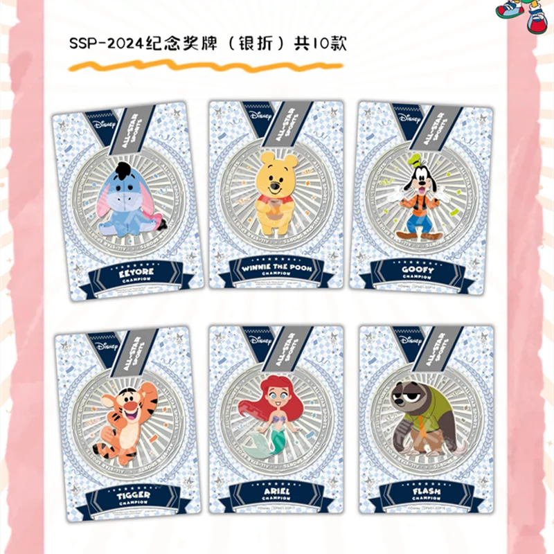 Card Fun Disney Stars Games Cards Winnie the Pooh Mickey Mouse Collection Anime Peripherals Version Cards Hobby Gifts Toys