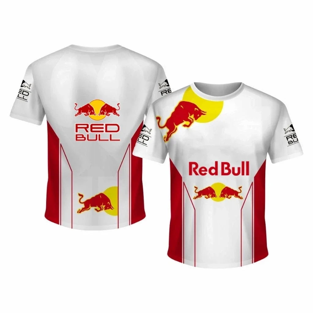 Red Bull Men's Summer 3D Printed Fashion Short Sleeve Oversized Men's T-Shirt Red Bull Racing Team Women's and Men's Tops