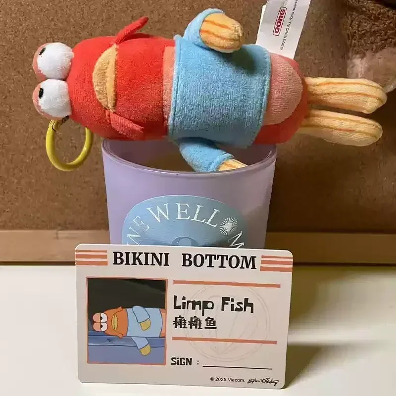 New Residents Of Bikini Bottom Underwater Fish Population Plush Pendant Blind Box Dolls Kawaii Action Anime Figure Toys Gift