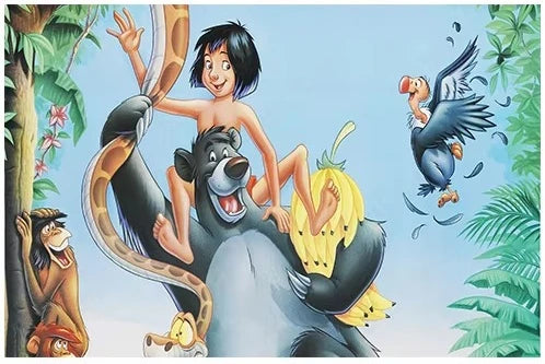 MINISO The Jungle Book Backdrop Mowgli Kids Girls Diamond Painting Mosaic Cross Stitch Kit Home Decor 5D DIY Art Collection
