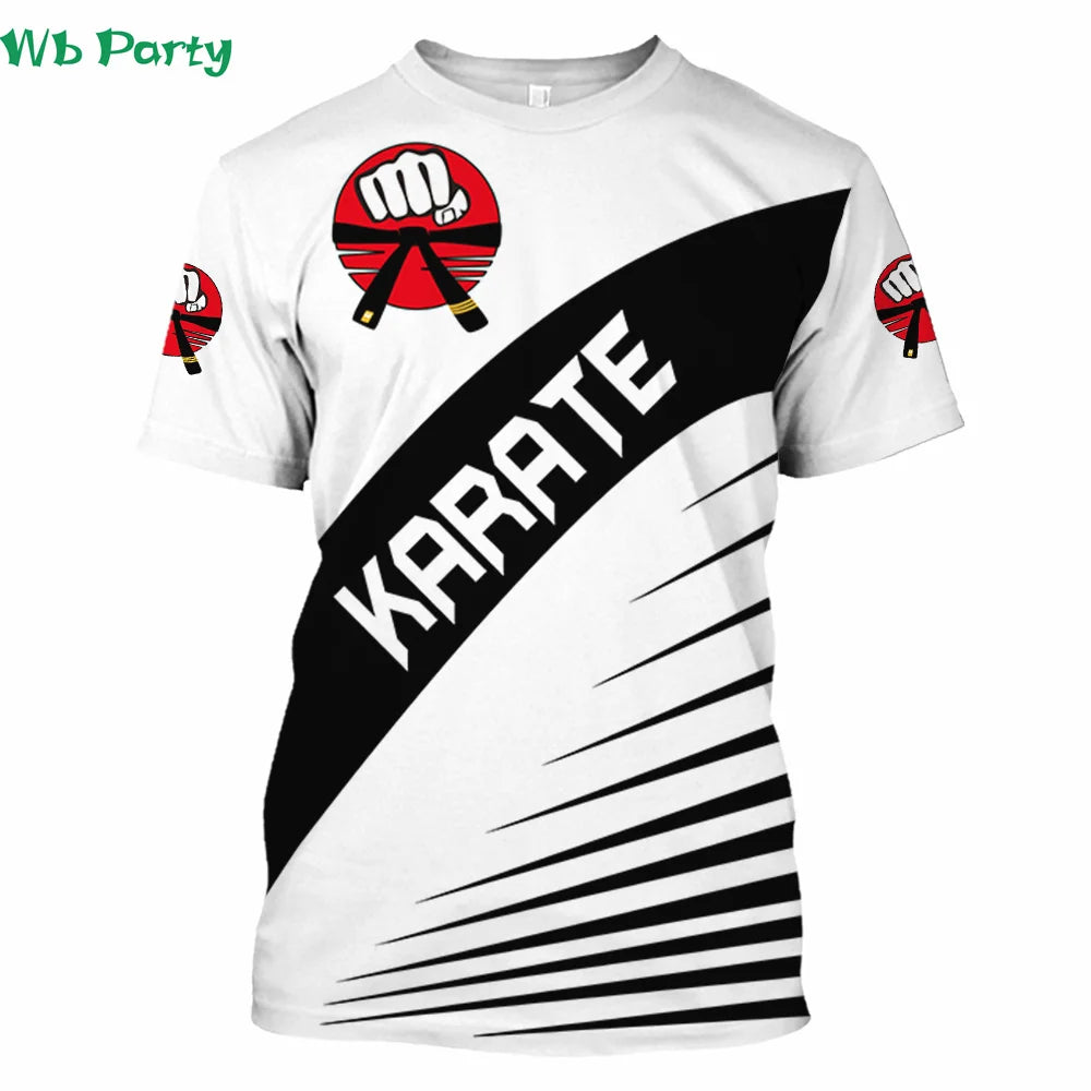 Japan Taekwondo T Shirt Man 3d Karate Printed Tee Tops Oversized Short-sleeved High-quality Sportswear Men Quick-drying TShirt