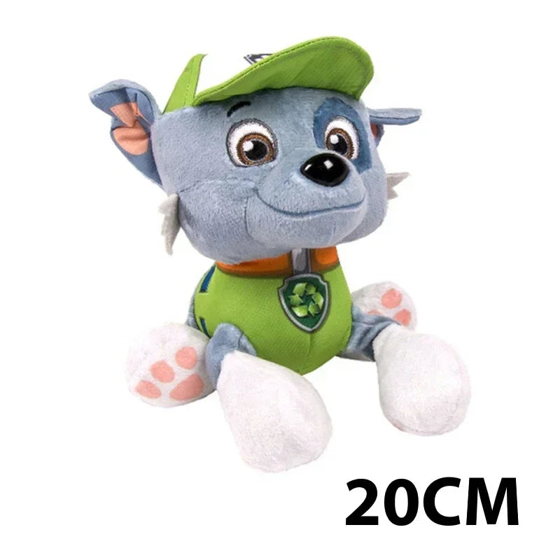 20Cm Cartoon Paw Patrol Plush Doll Chase Rock Animal Dog Cartoon Model Action Figures Movies Peripherals Children Christmas Gift