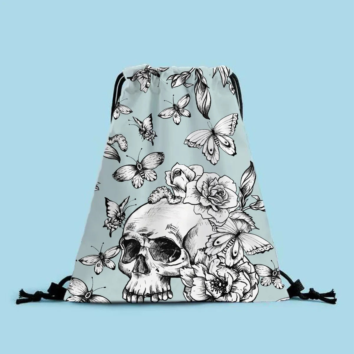 Polyester Printing Drawstring School Book Bag Boys Girls Kids Adult Gym PE Kit Sack Portable Travel Shopping Pouch Bag