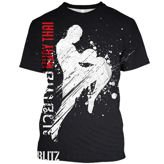 Japanese Karate 3d Printed T-shirt For Men Sports Breathable Comfortable Tee Shirt Short Sleeves Fashion Trend Hot Blood Tees